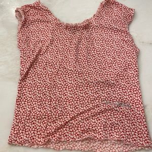 Gai Mattiolo Girls’ Red/White Short Sleeve Top-Size